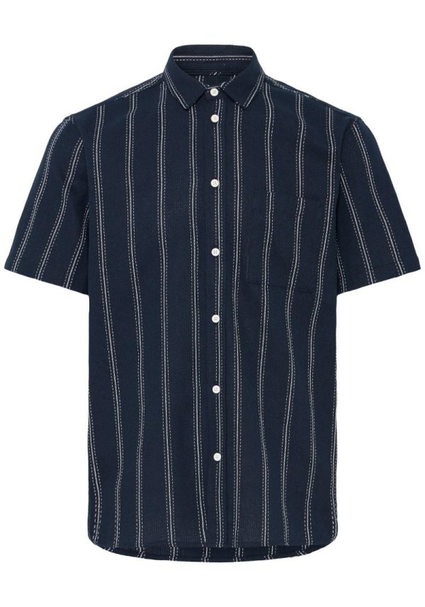 Blend aden shirt 3 Aden Navy Striped Shirt
