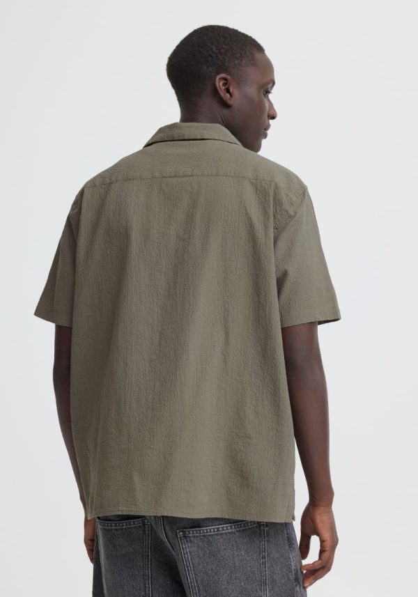 Blend crockery dusty olive shirt 1 Avan Dusty Olive Textured Shirt