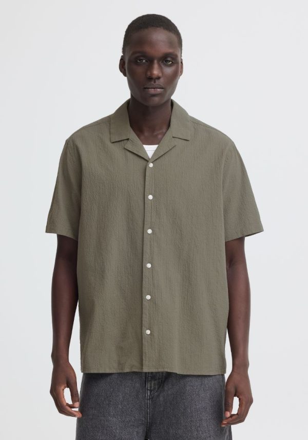 Blend crockery dusty olive shirt 5 Avan Dusty Olive Textured Shirt