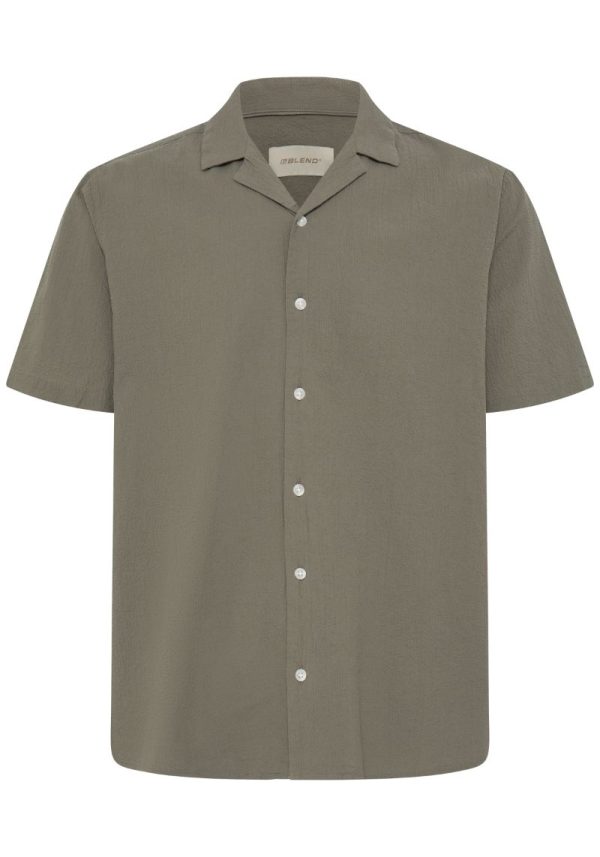 Blend crockery dusty olive shirt 8 Avan Dusty Olive Textured Shirt