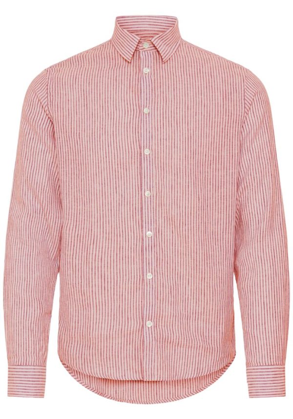 Estrup Red Stripe Linen shirt
