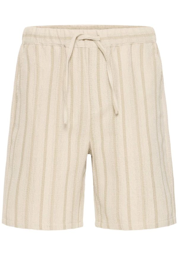 Casual friday kalle shorts taupe 3 Kalle Striped Shorts