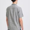 Sauby Navy Melange Linen Shirt