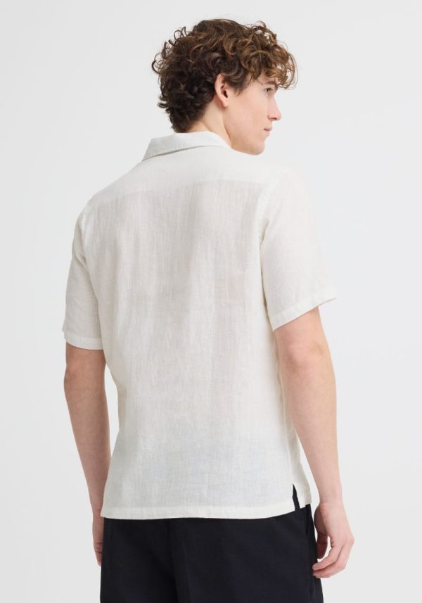 Sauby White Linen Shirt