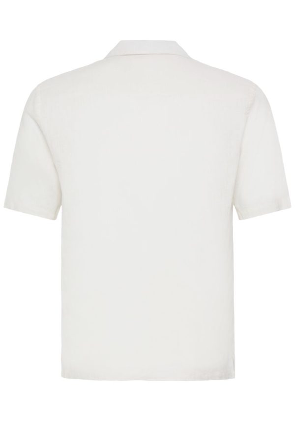 Sauby White Linen Shirt