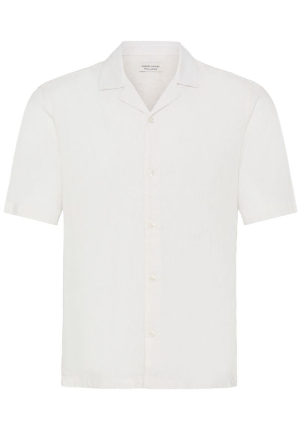 Sauby White Linen Shirt