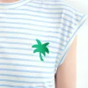 Compania blue stripe t 4 Palm Blue stripe T-Shirt