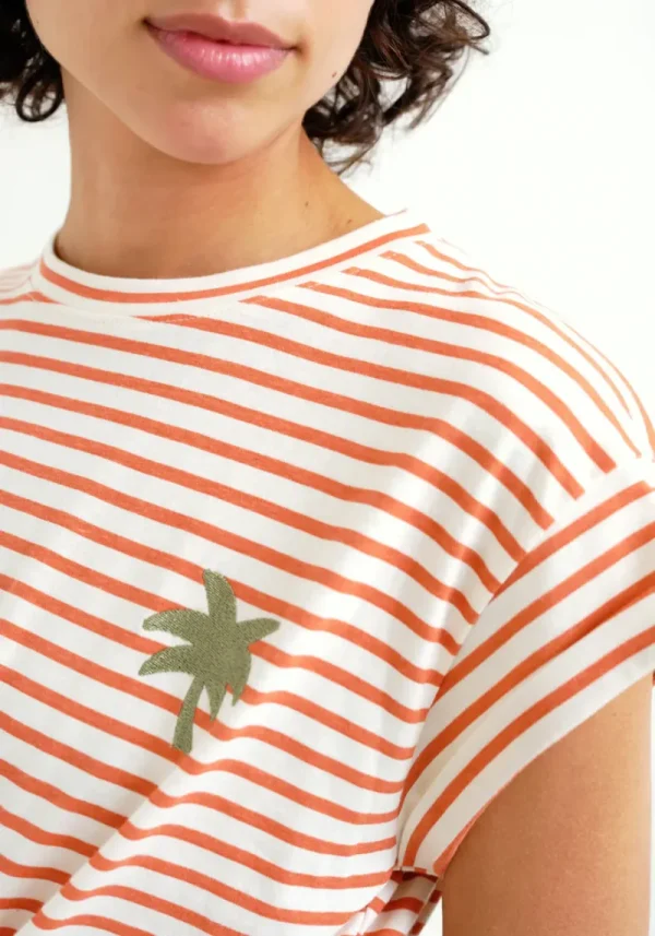 Palm Red stripe T-Shirt