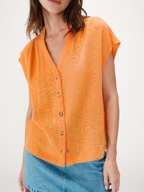 Grace & mila wesra orange 2 Wesra Orange Shirt