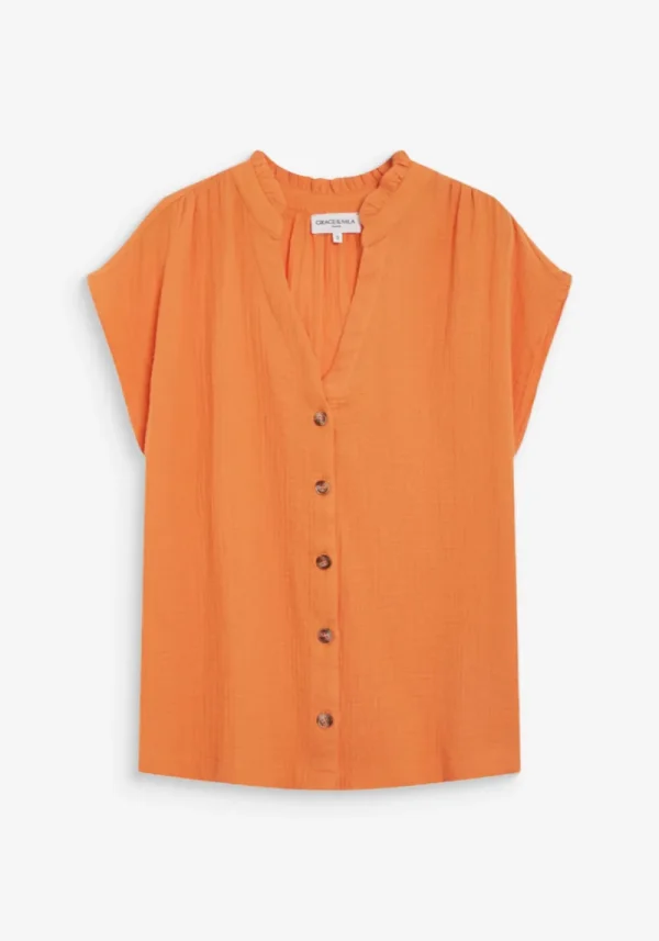 Grace & mila wesra orange 5 Wesra Orange Shirt