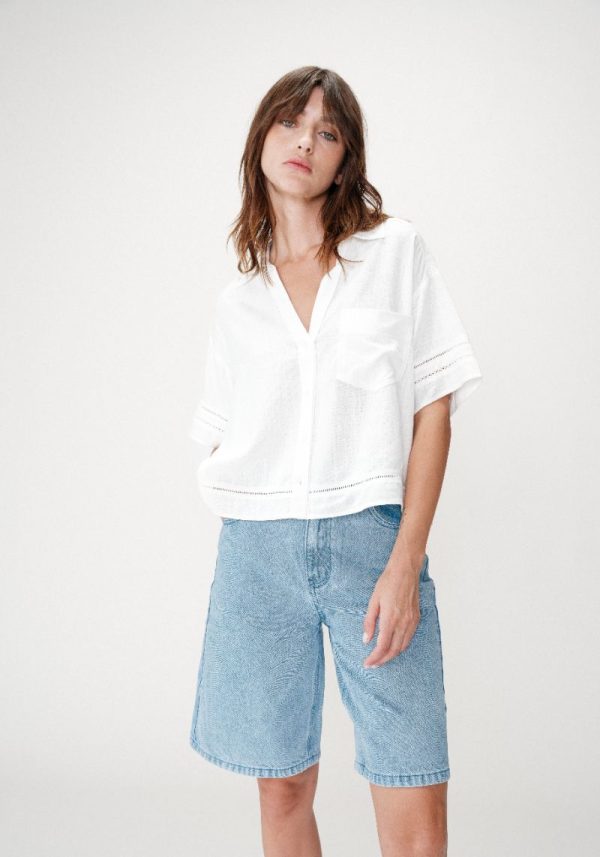 Grace & mila winka 3 Winka White Linen Shirt