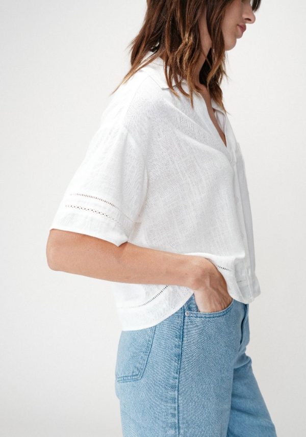 Grace & mila winka 4 Winka White Linen Shirt
