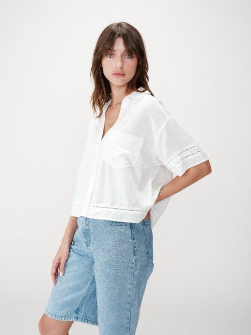 Grace & mila winka 5 Winka White Linen Shirt