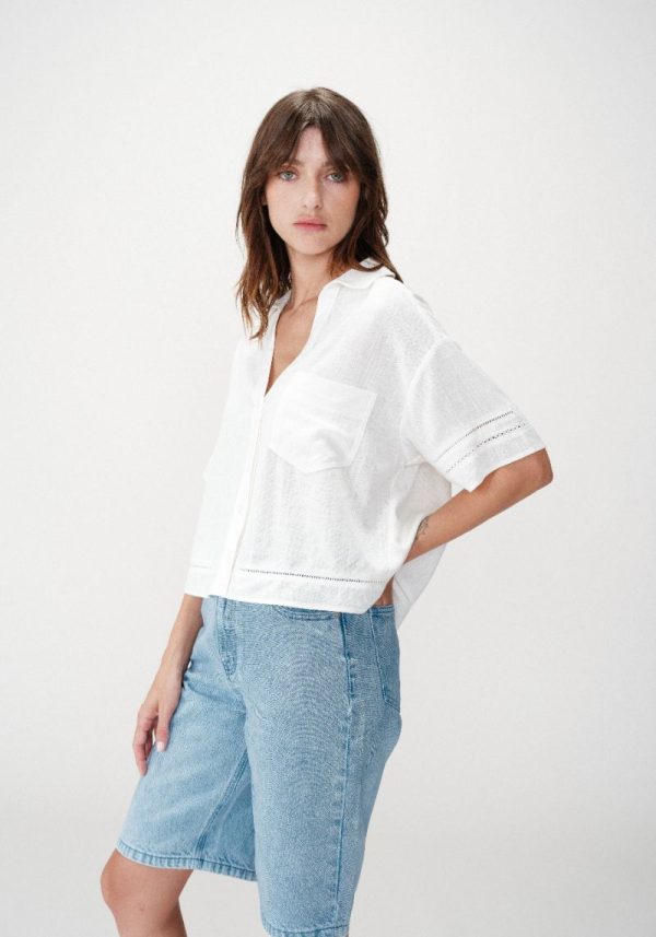 Winka White Linen Shirt