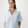 Grace & mila winka ciel 4 Winka Sky Blue Linen Shirt