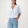 Grace & mila winka ciel 5 Winka Sky Blue Linen Shirt