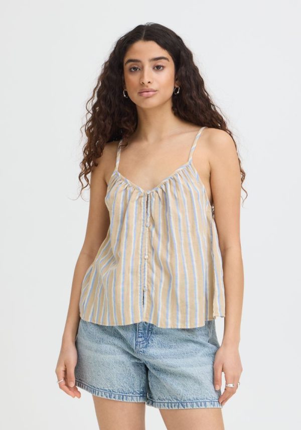 Ichi foxa camisole placid blue stripe 1 Foxa Meteorite Striped Singlet