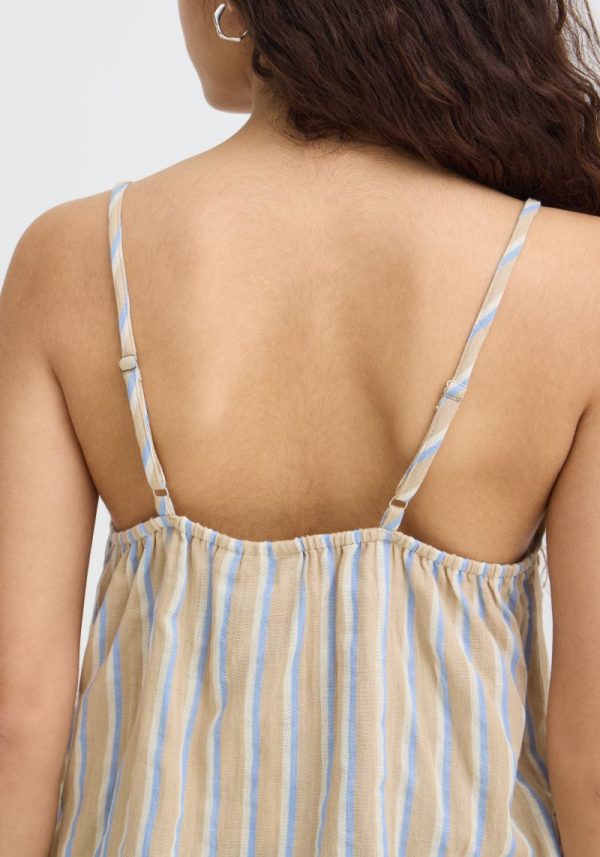 Ichi foxa camisole placid blue stripe 2 Foxa Placid Blue Striped Singlet