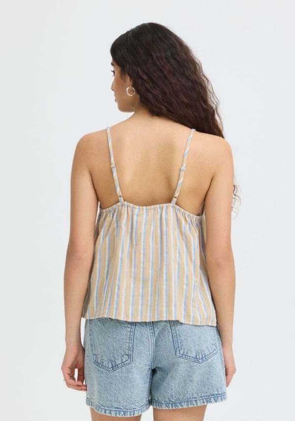 Ichi foxa camisole placid blue stripe 3 Foxa Placid Blue Striped Singlet