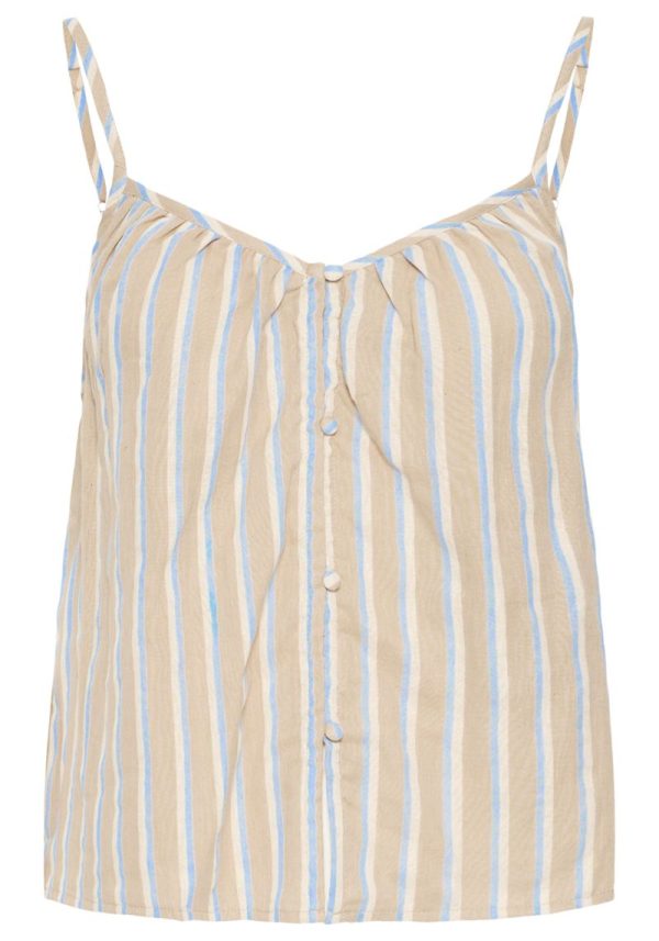 Ichi foxa camisole placid blue stripe 6 Foxa Placid Blue Striped Singlet