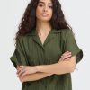 Ichi foxa grape leaf short sleeve shirt 2 Foxa Placid Blue Short Sleeved Shirt