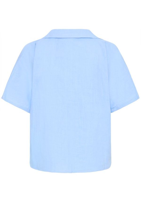 Ichi foxa placid blue short sleeve shirt 2 Foxa Placid Blue Short Sleeved Shirt