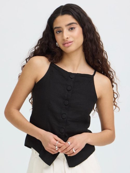 Ichi linno black cami 4 Linno Black Camisole