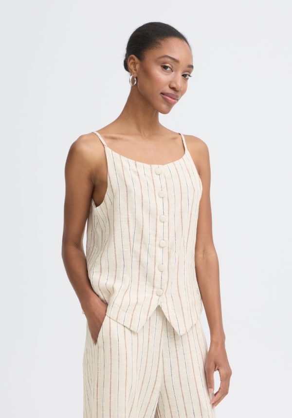 Linno Brown Stripe Camisole