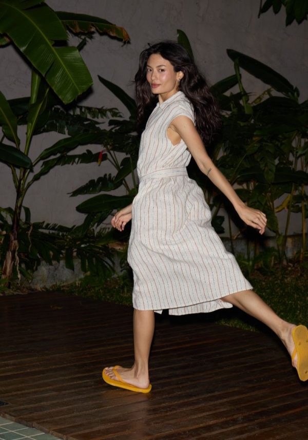 Linno Brown Stripe Dress