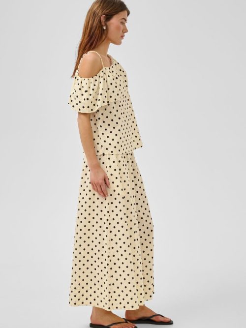 My essentail wardrobe nada skirt pant 2 Nada Polka Dot Palazzo Pants