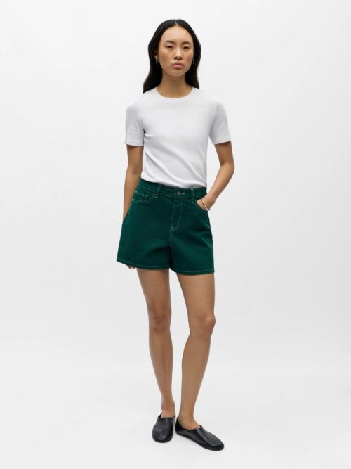 Object barrel green shorts 5 Andrea Botanical Green Shorts