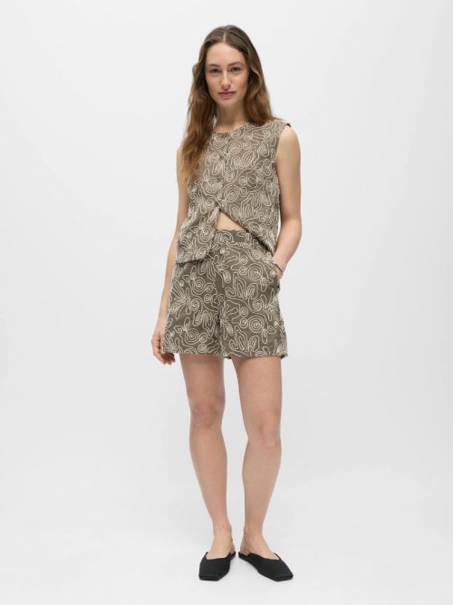 Object mocha shorts 4 Morel Embroidered Shorts