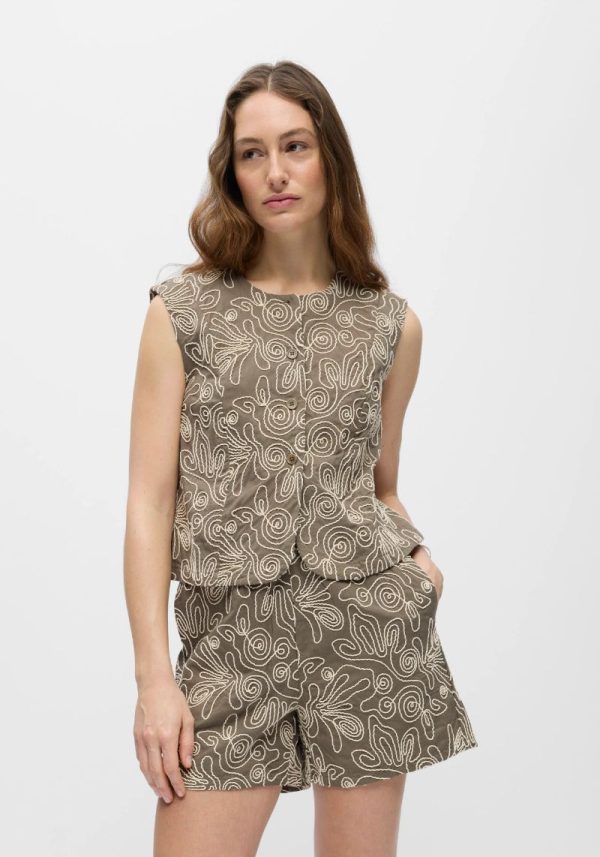Morel Embroidered Waistcoat