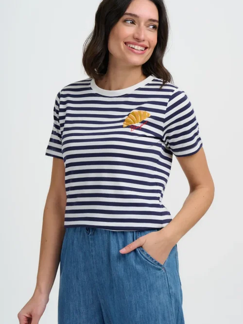 Sugarhill maggie croissant t 2 Maggie Bonjour Striped T-Shirt