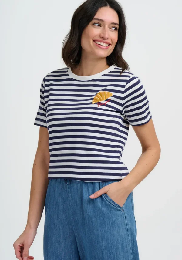 Maggie Bonjour Striped T-Shirt