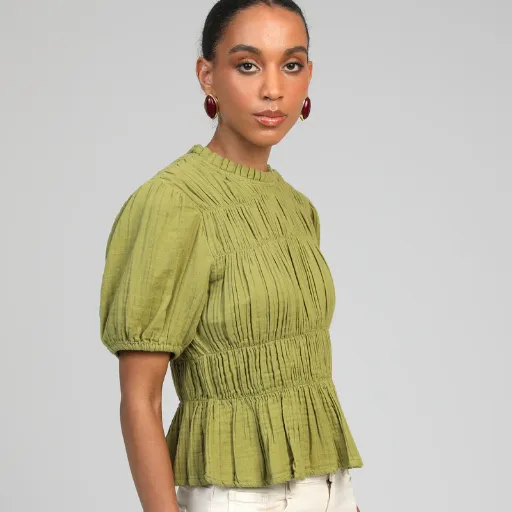 An'ge sizaya green top 3 Sizaya Vert Top
