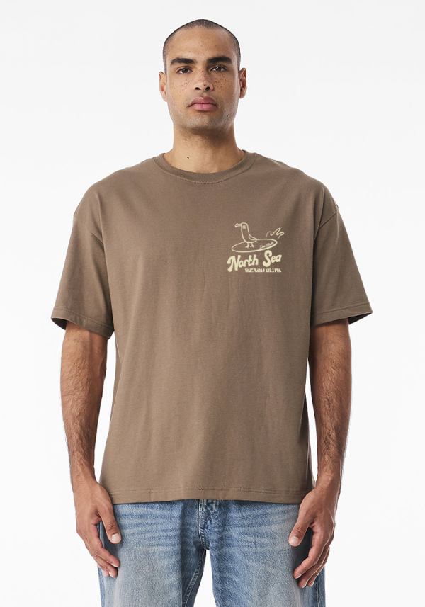 Vintage Brown Mens North Sea Beach Club T-Shirt