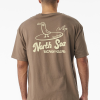 Vintage Brown Mens North Sea Beach Club T-Shirt