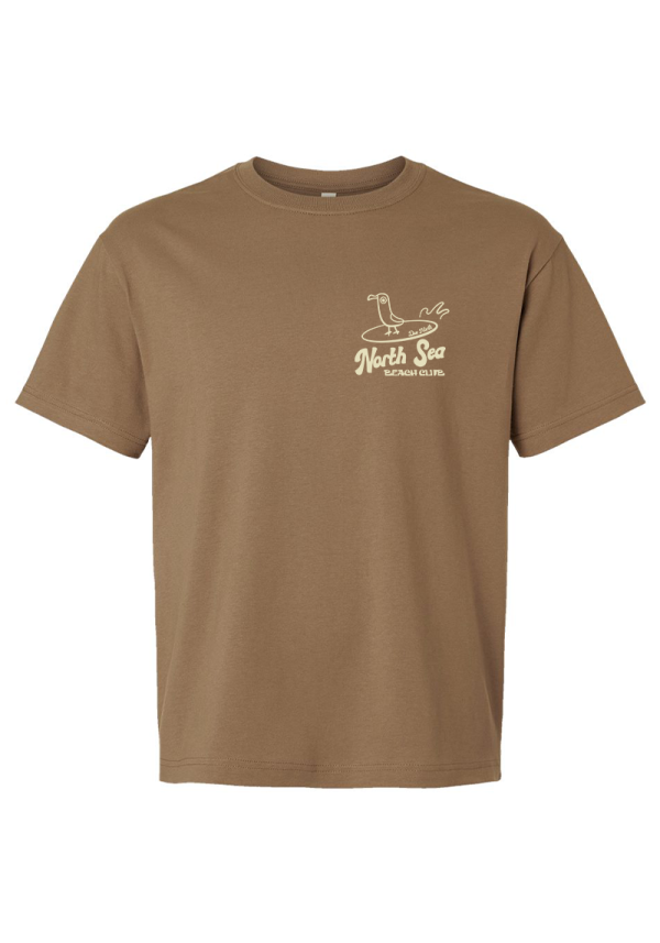 Vintage Brown Mens North Sea Beach Club T-Shirt