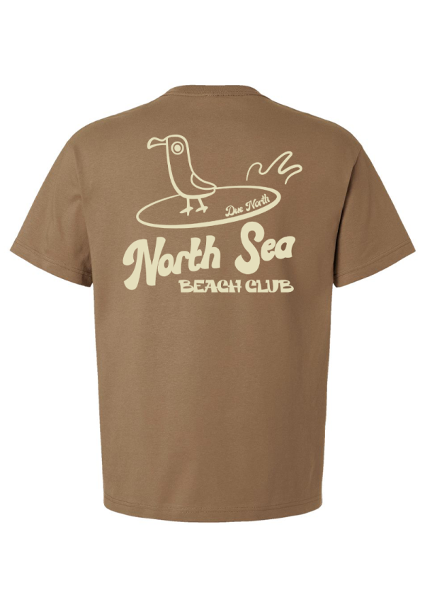 Vintage Brown Mens North Sea Beach Club T-Shirt