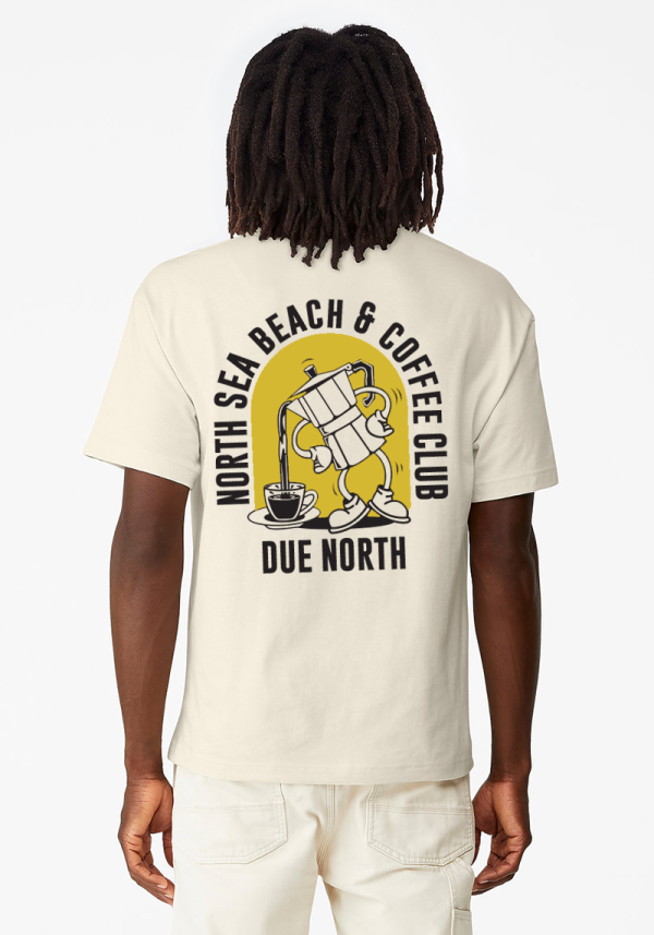 Ecru Mens Beach And Coffee Club T-Shirt