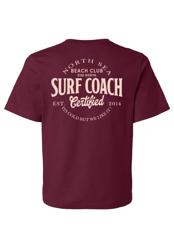Maroon Mens North Sea Surf Coach T-Shirt
