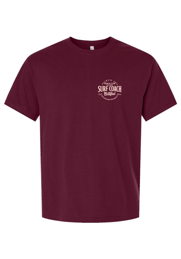 Maroon Mens North Sea Surf Coach T-Shirt