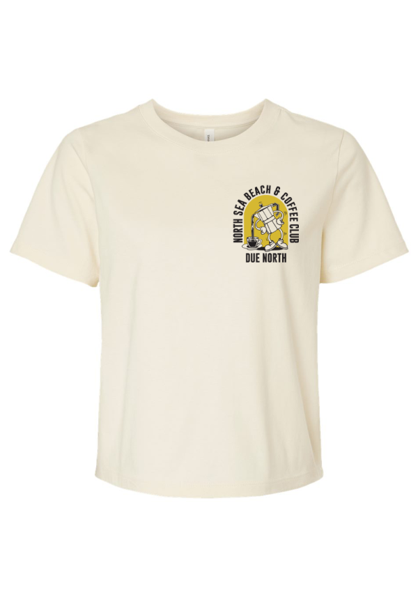 Vintage White Women's Beach And Coffee Club T-Shirt