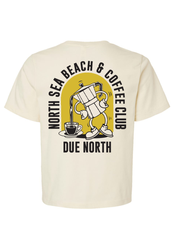 Vintage White Women's Beach And Coffee Club T-Shirt