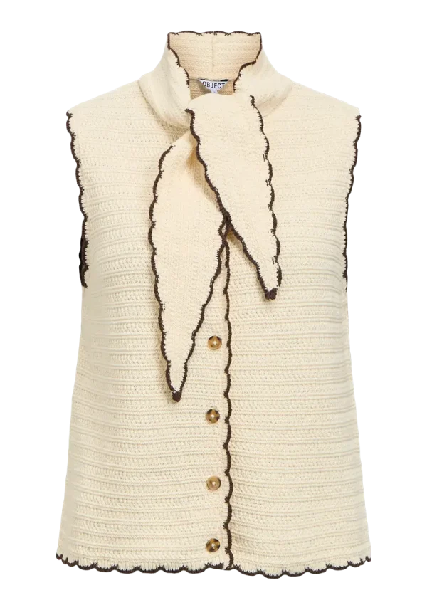 Janie Scarf Detail Knitted Vest