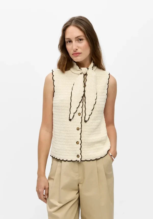 Janie Scarf Detail Knitted Vest