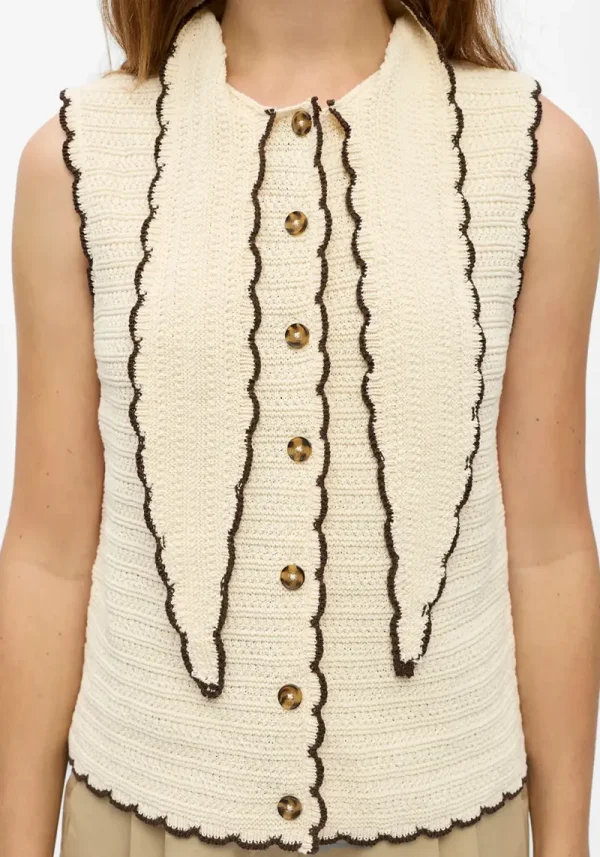 Janie Scarf Detail Knitted Vest