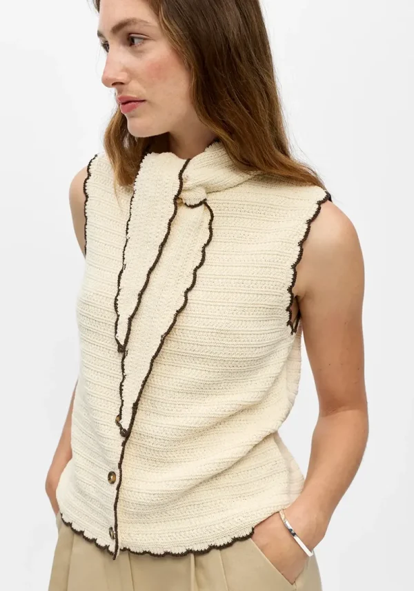 Janie Scarf Detail Knitted Vest