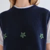 Compania blue knit vest 3 Amy Knitted Tank Top
